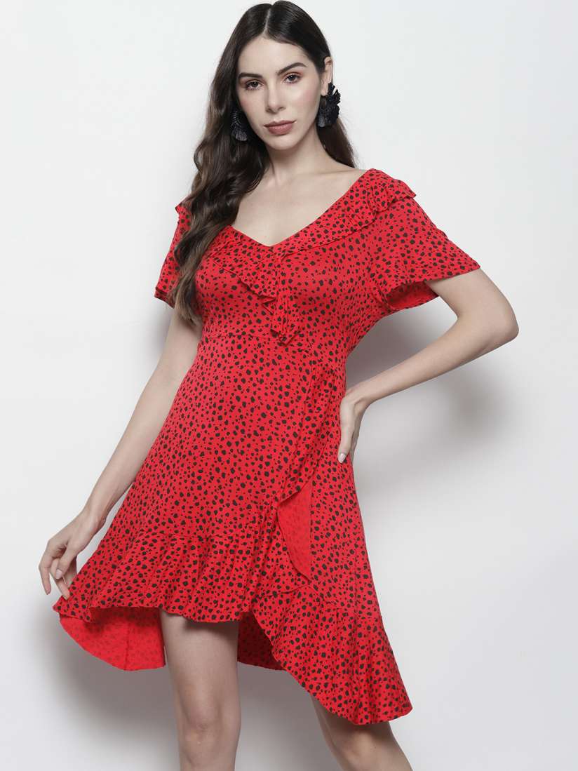 Boohoo dalmatian print dress outlet