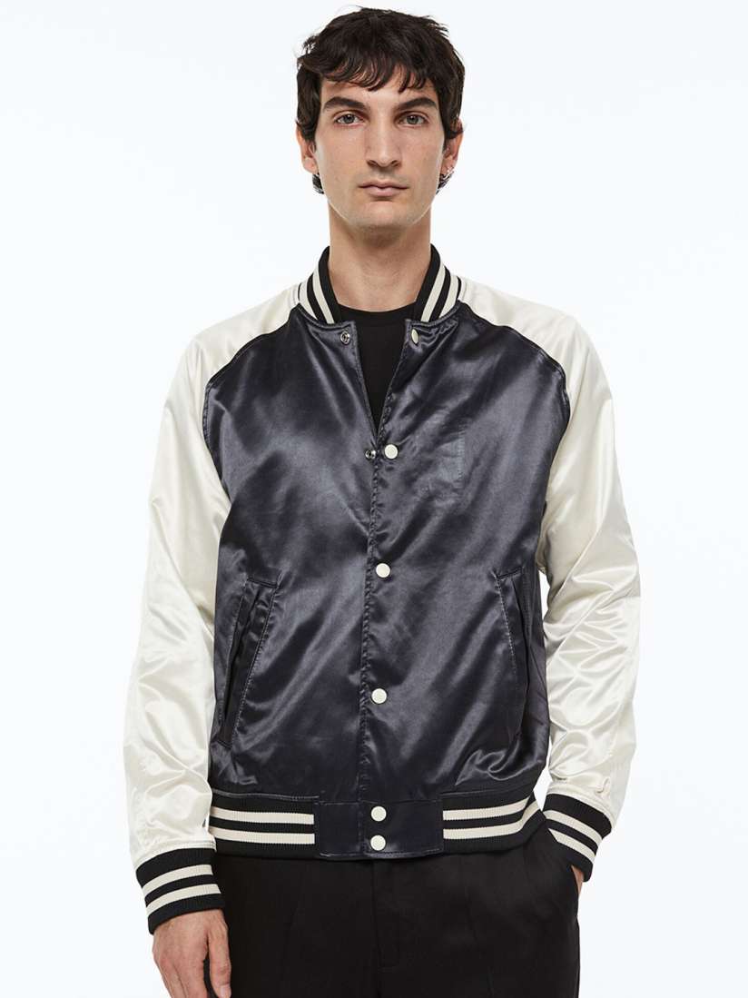 Buy H M Men Satin Baseball Jacket Jackets for Men 21360906 Myntra
