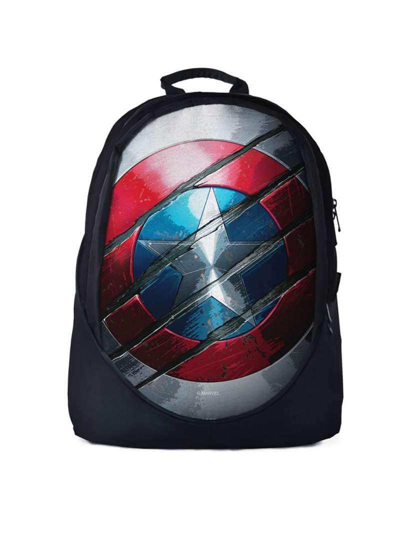 Buy The Souled Store Unisex Black Avengers Captain America Shield Print Backpack Backpacks for Unisex 2136817 Myntra