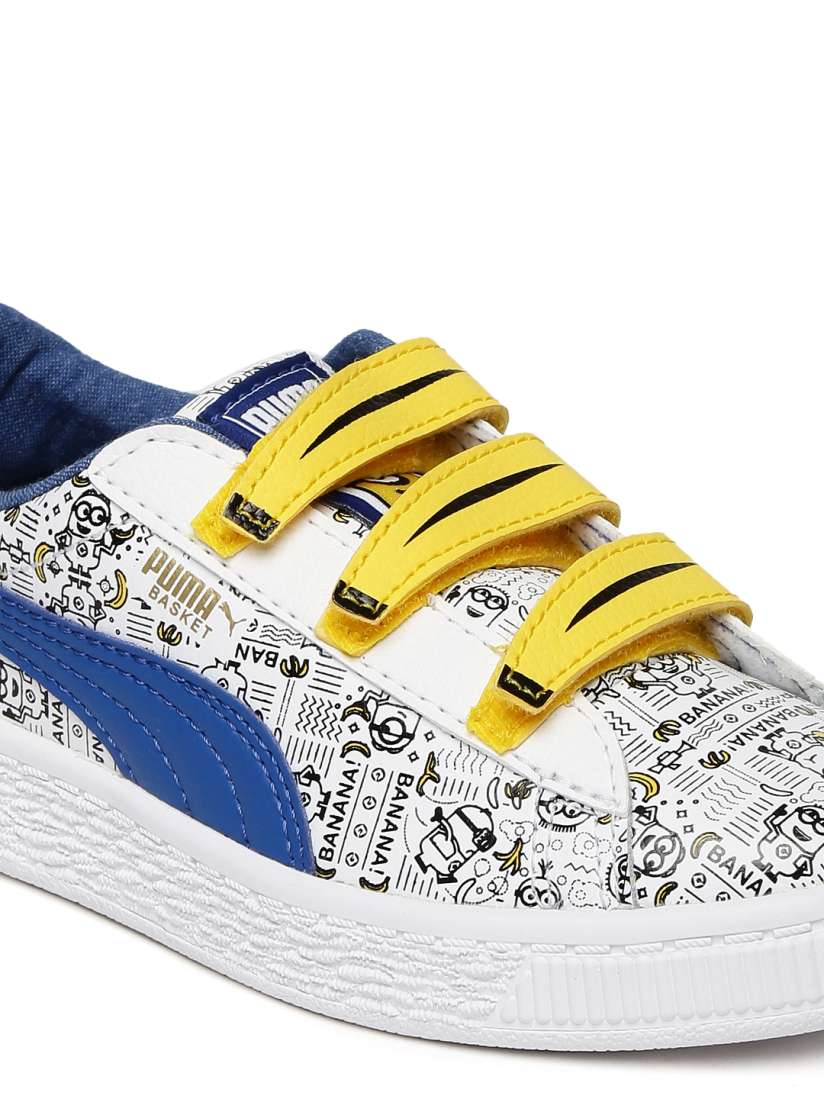 Buy Puma Unisex White Printed Minions Basket V PSSneakers Casual Shoes for Unisex Kids 2137331 Myntra