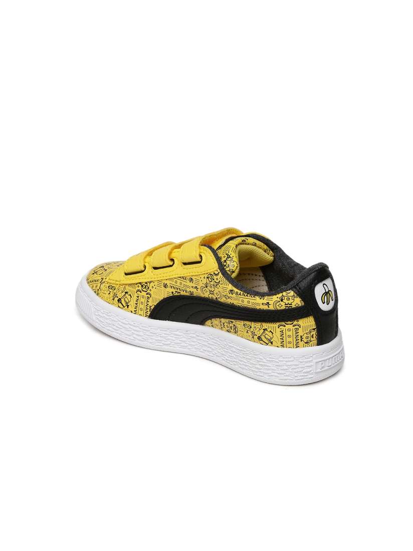 Buy Puma Unisex Yellow Printed Minions Basket V PS Sneakers Casual Shoes for Unisex Kids 2137332 Myntra