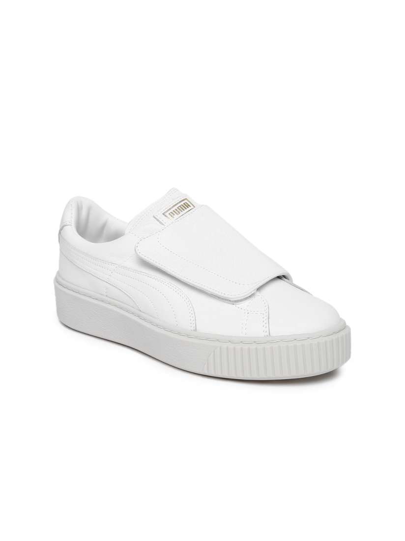 Buy Puma Women White Basket Platform Sneakers Casual Shoes for Women 2137338 Myntra