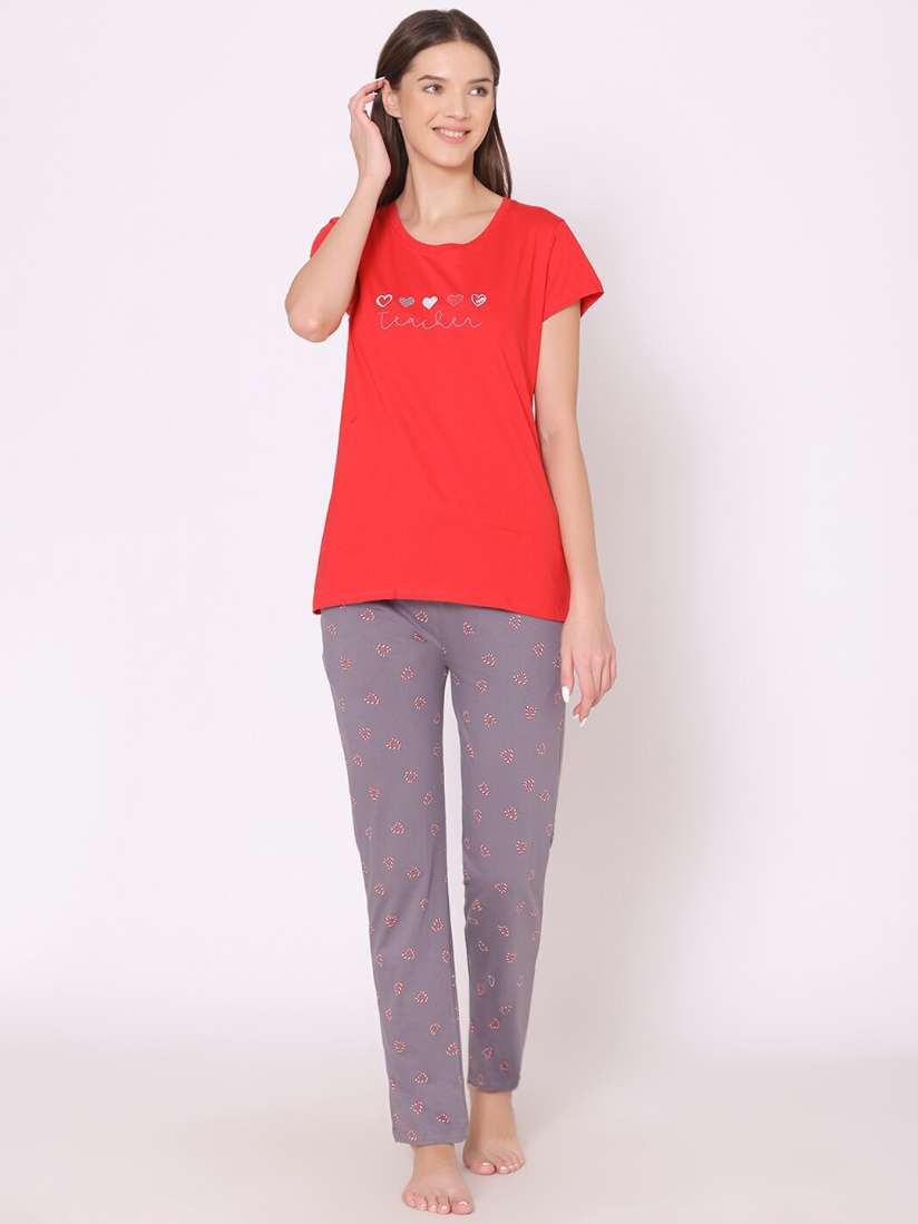 Buy Bodycare Women Printed Pure Cotton Night suit Night suits for Women 21374880 Myntra