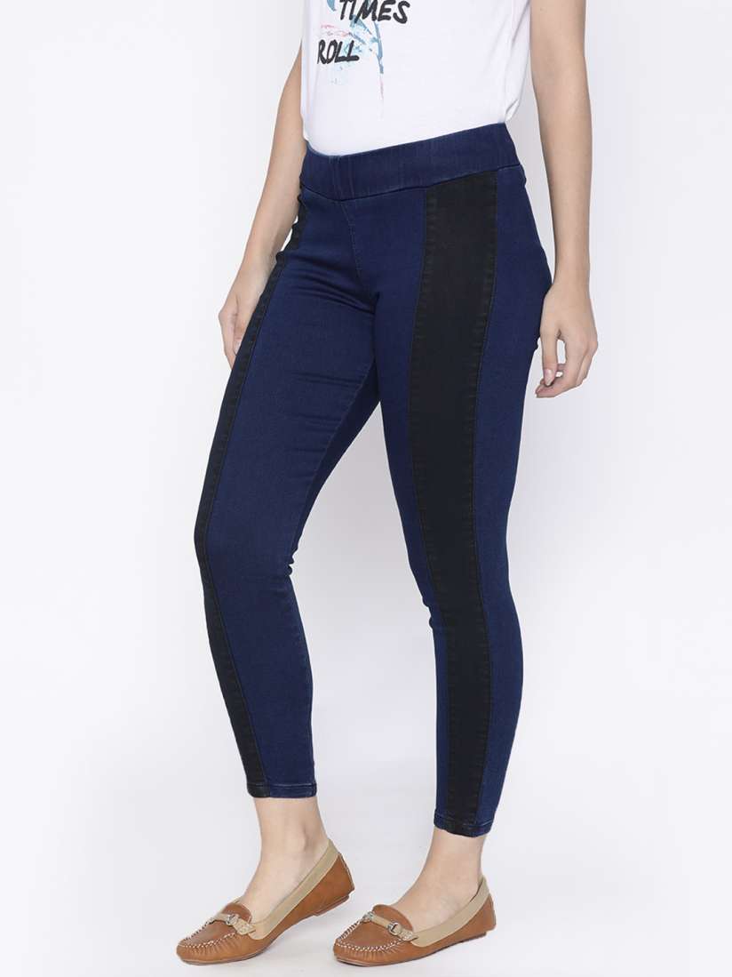 Buy Pepe Jeans Women Blue Black Denim Jeggings Jeggings for Women 2137670 Myntra