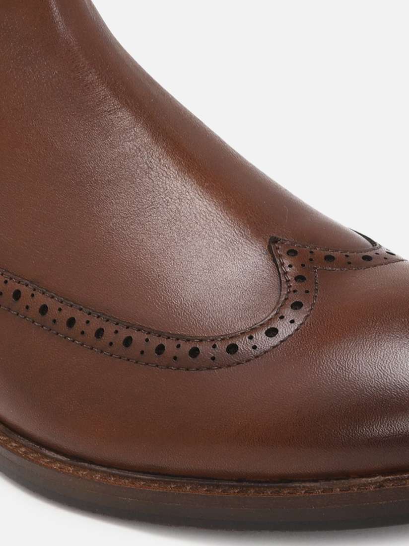 Buy Louis Philippe Men Perforated Leather Chelsea Boots Boots for Men 21386482 Myntra