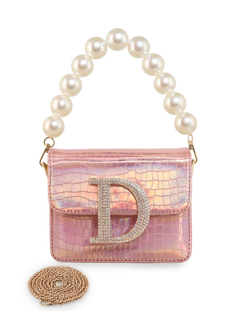 Buy ESBEDA Rose Gold Textured Embellished Structured Sling Bag Handbags for Women 21391806 Myntra