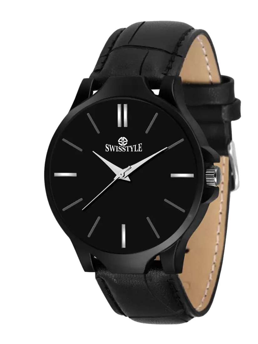 Buy SWISSTYLE Men Dial Foldover Straps Analogue Watch SS GR089 BRW BLK Black Watches for Men 21395090 Myntra