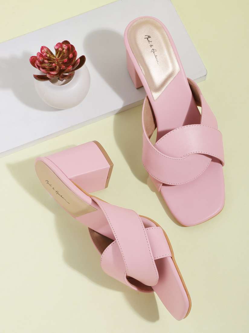 Pink block heel sandals on sale