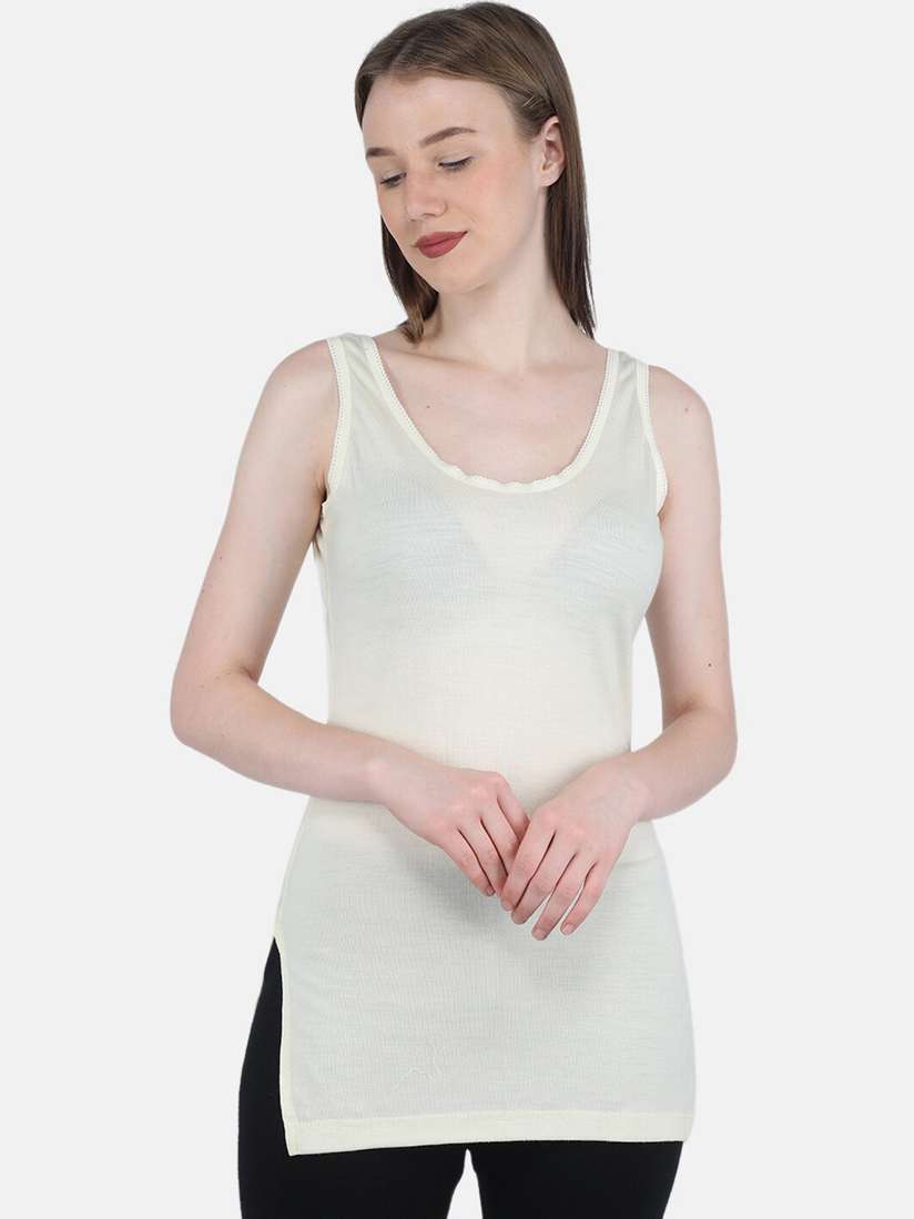 Buy Monte Carlo Women Pure Wool Sleeveless Thermal Top Thermal