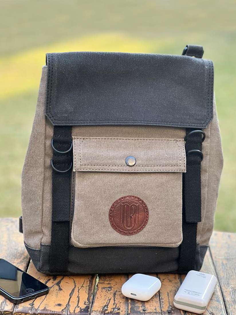 Canvas Structured Satchel Handbag Canvas Tote Bag In Milk Tea