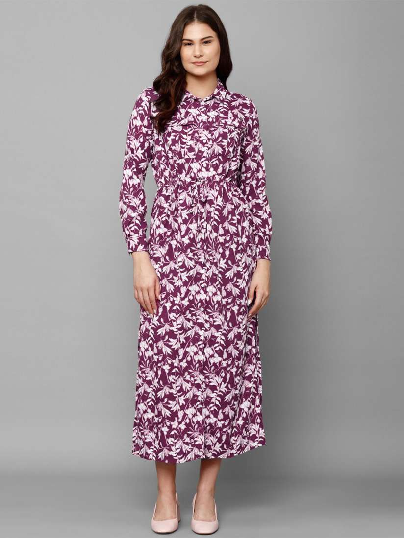 Buy Allen Solly Woman Floral Shirt Maxi Dress Dresses for Women 21414620 Myntra