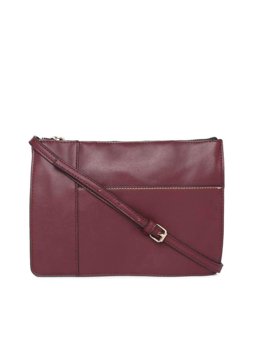 Buy MANGO Maroon Solid Sling Bag Handbags for Women 2142028 Myntra