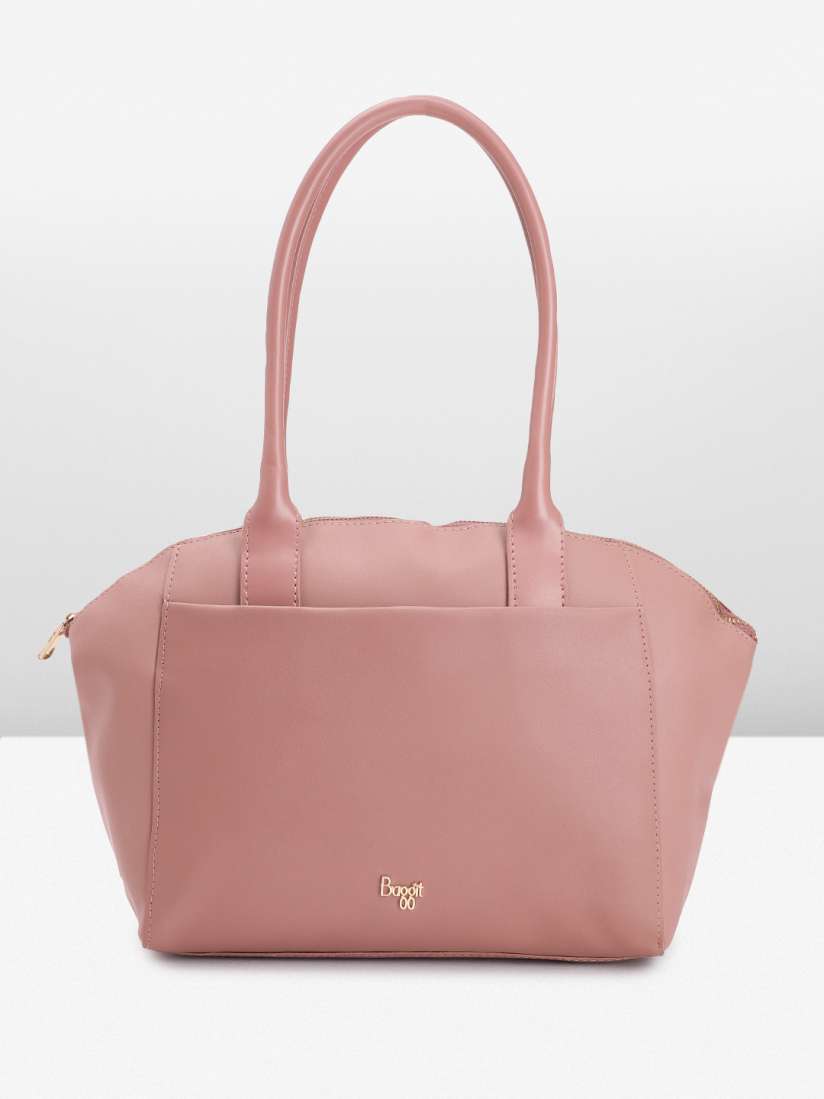 Buy Baggit Solid Structured Shoulder Bag Handbags for Women 21421660 Myntra