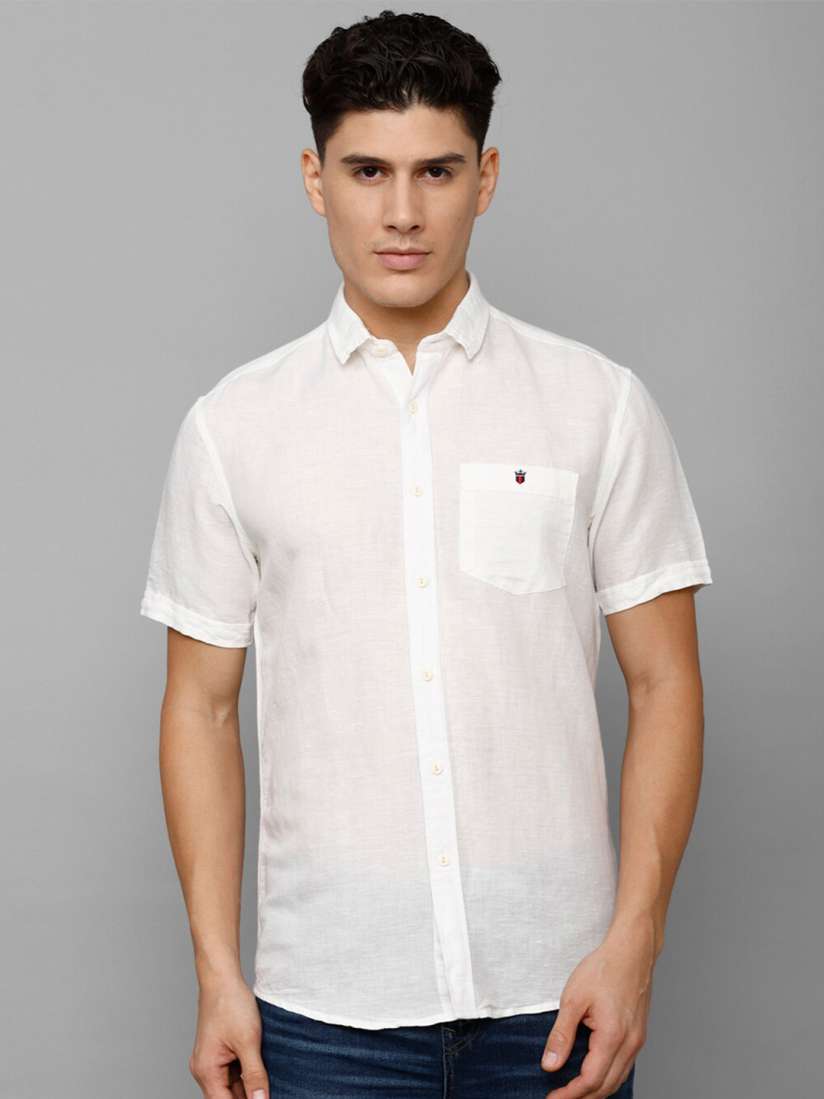 Buy Louis Philippe Jeans Men Slim Fit Casual Linen Shirt Shirts for Men 21424742 Myntra