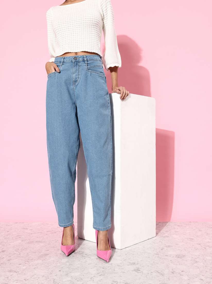 Buy DressBerry Women Faded Blue High Rise We May Party Upgraded denims Jeans Jeans for Women 21426958 Myntra