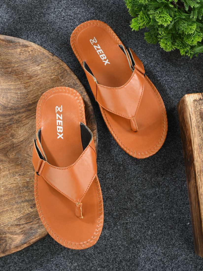 Buy ZEBX Men Tan Black Comfort Sandals Sandals for Men 21431728 Myntra