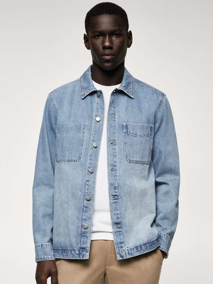 Buy MANGO MAN Pocket Detail Casual Denim Shacket Shirts for Men 21434840 Myntra