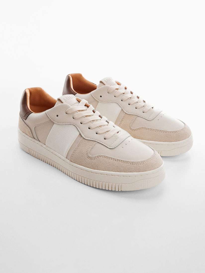 Buy MANGO MAN Leather Sustainable Sneakers Casual Shoes for Men 21435742 Myntra