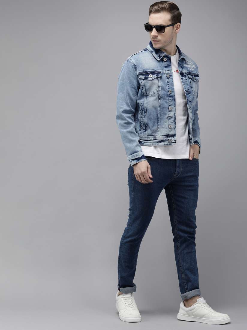 Buy BEAT LONDON by PEPE JEANS Typography Printed Denim Jacket Jackets for Men 21439506 Myntra