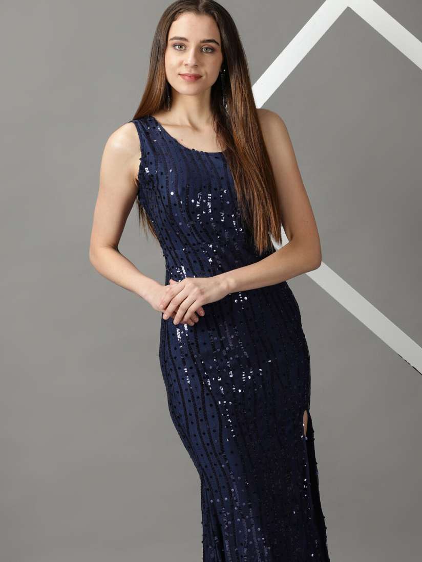 Buy SHOWOFF Mermaid Sequin Net Sheath Maxi Dress Dresses for Women 21443240 Myntra