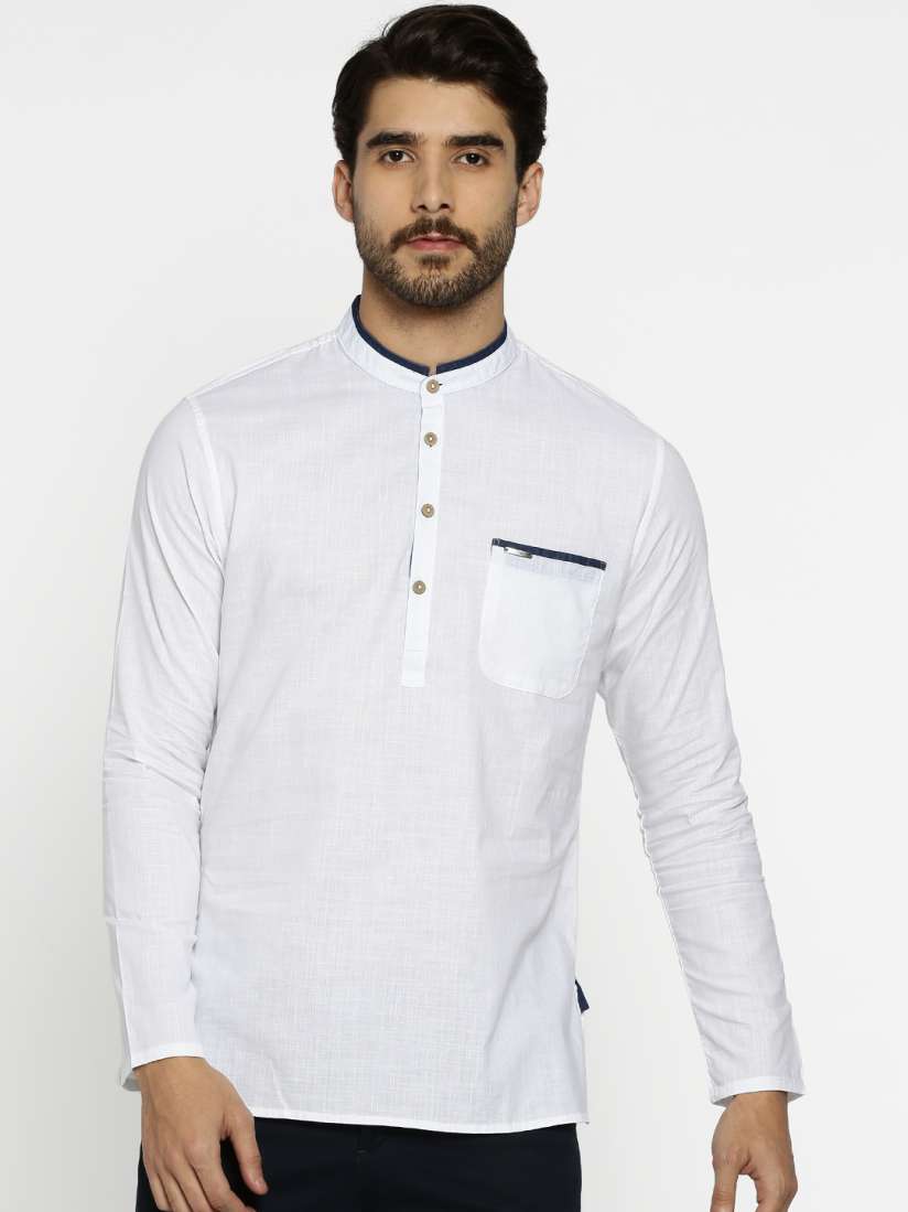 Peter england white kurta hotsell