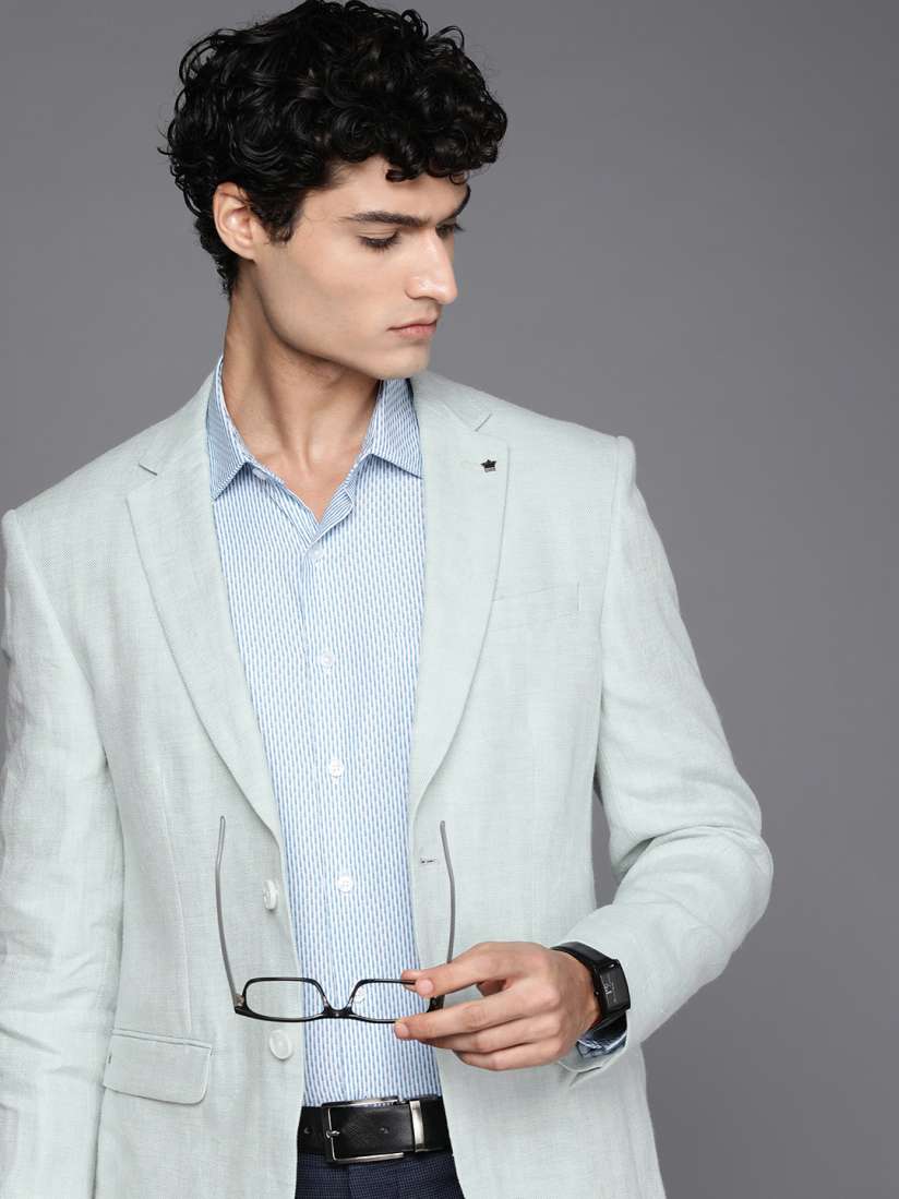 Louis philippe linen blazer sales