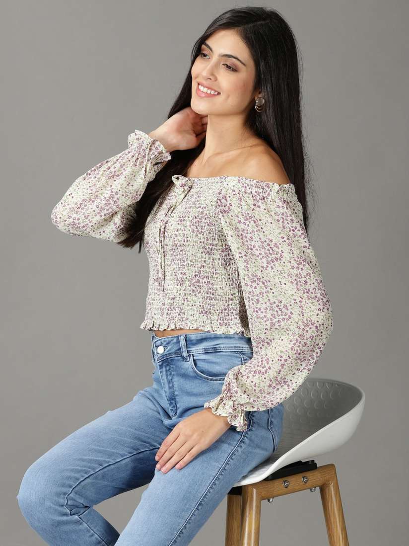 Chiffon bardot top new arrivals