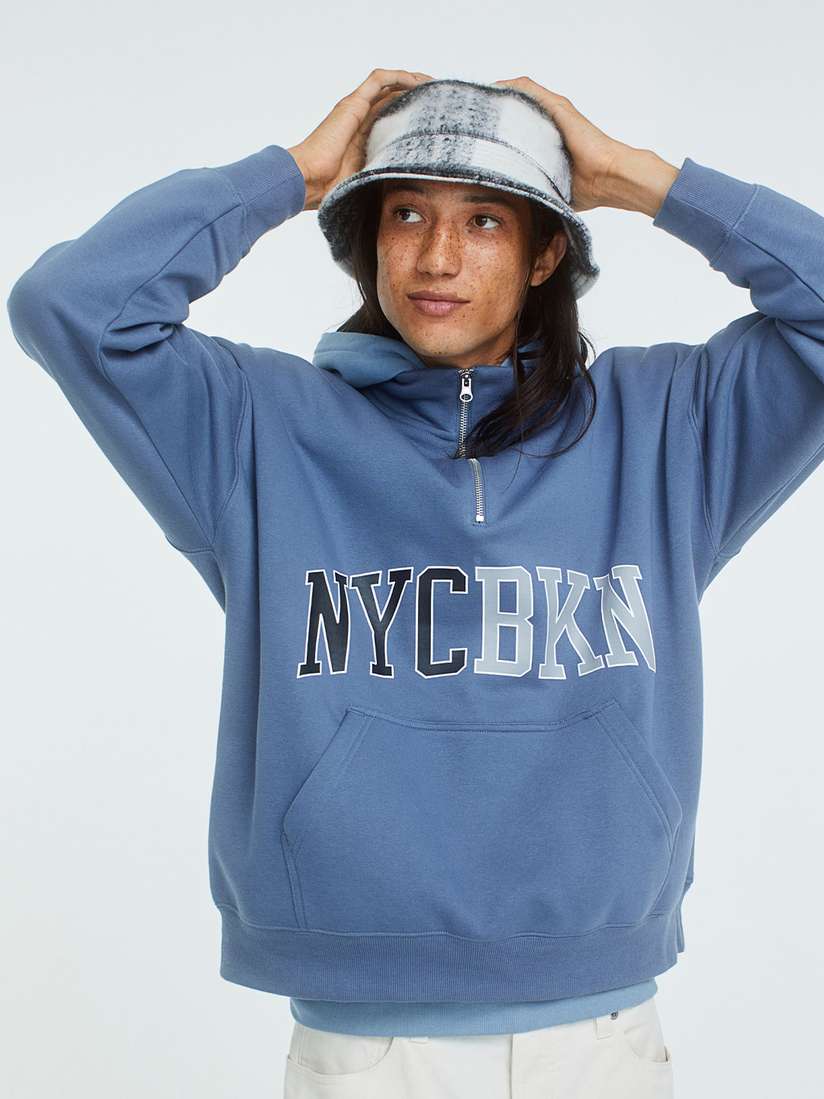 oversized zip top sweatshirt