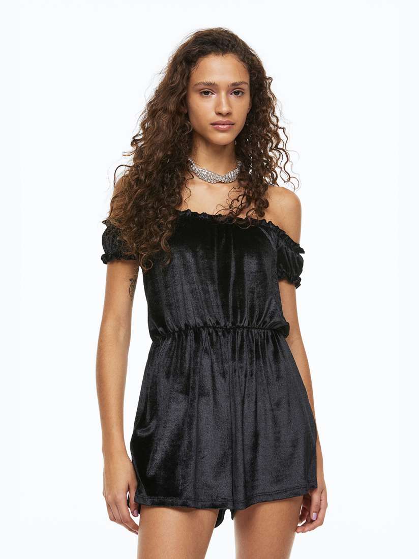 H&m velour jumpsuit sales