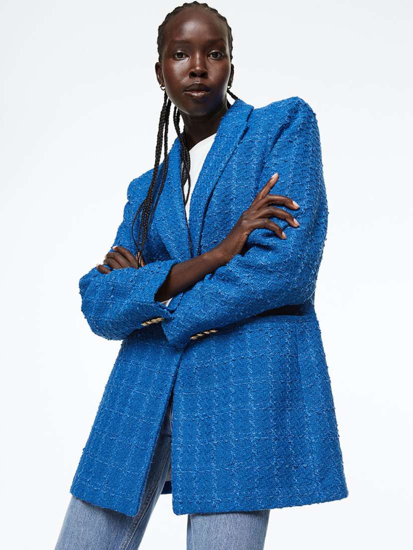 Buy H M Women Textured Weave Blazer Blazers for Women 21460846 Myntra