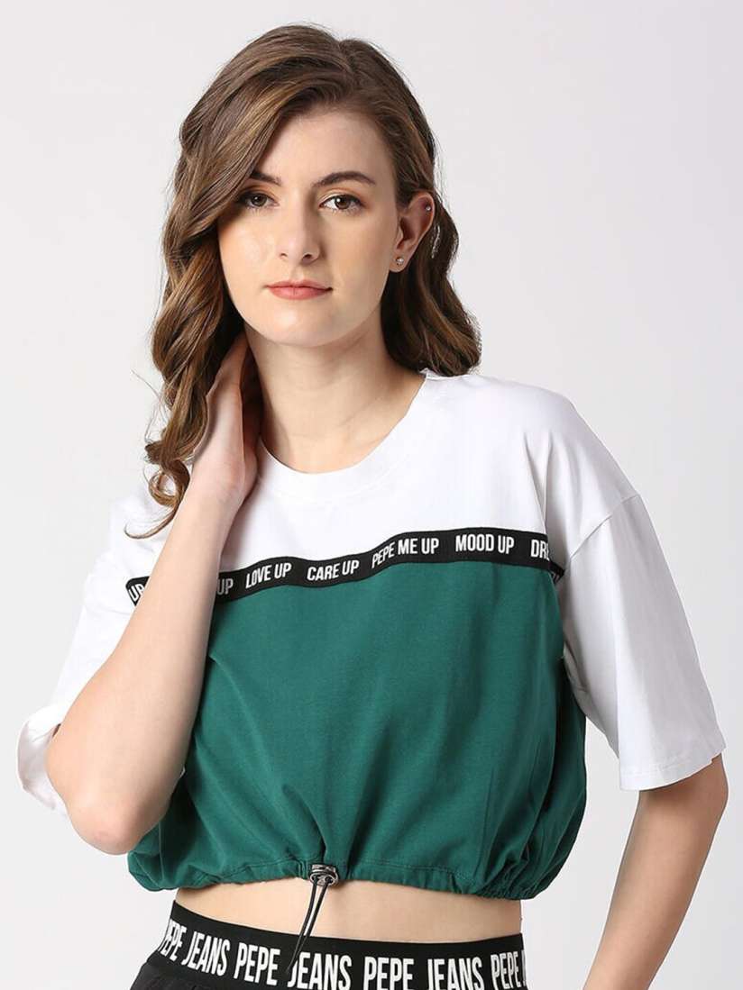 Pepe jeans crop top on sale