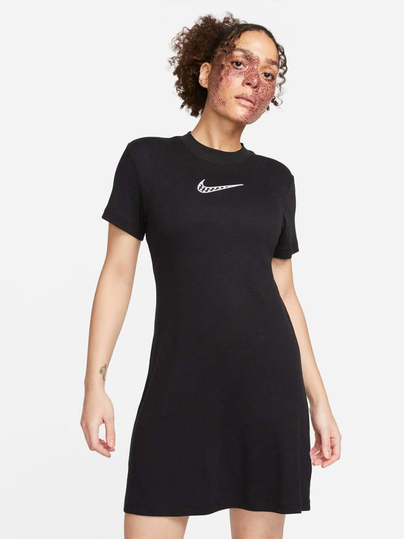 Buy Nike Solid Round Neck Short Sleeves Sports T shirt Dress Dresses for Women 21467298 Myntra