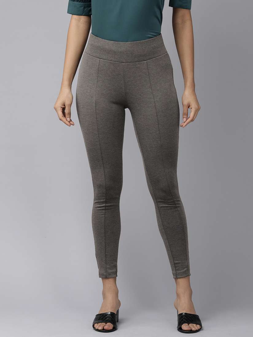 Grey Van Heusen Pleated Pants Van Heusen Woman Women Striped Slim