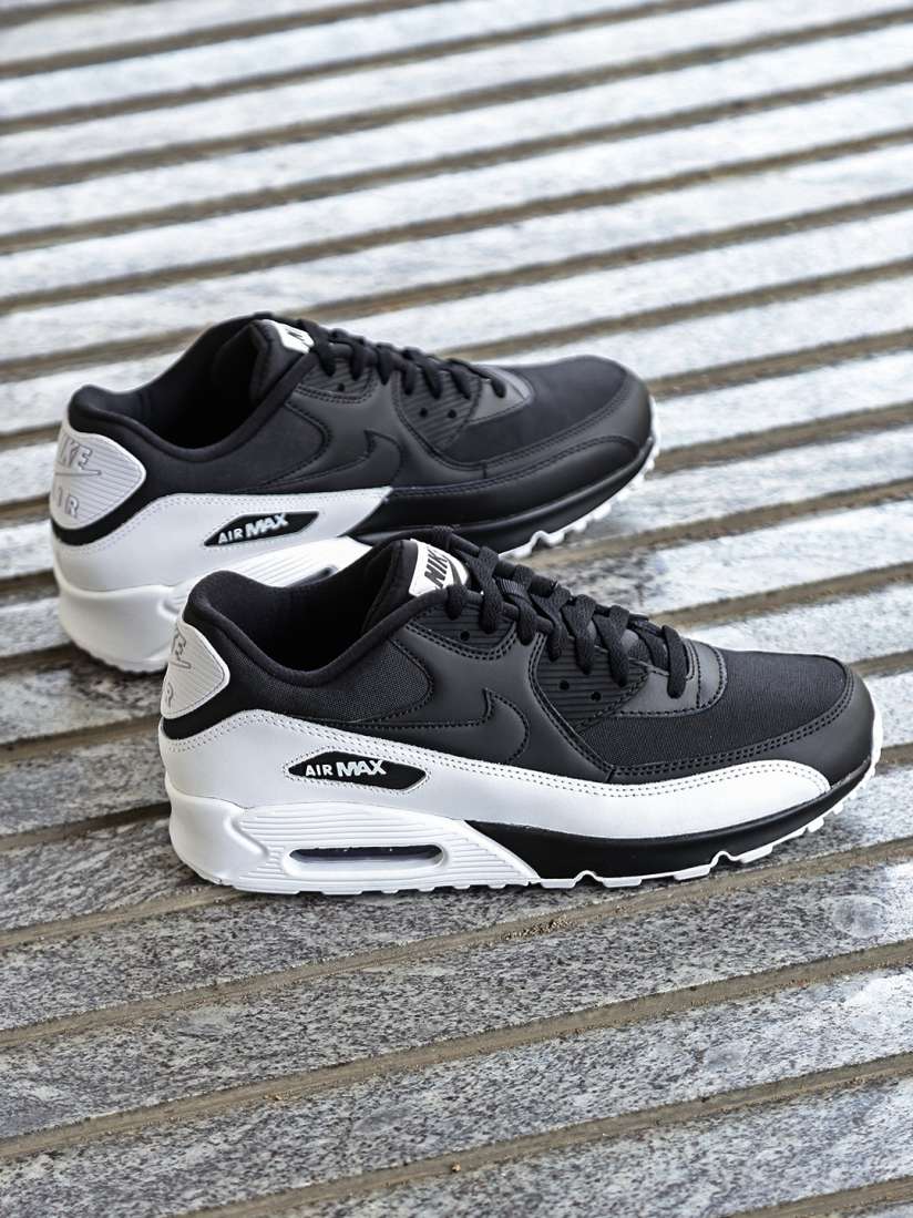 Men's air max 90 essential casual shoes - black/grey outlet
