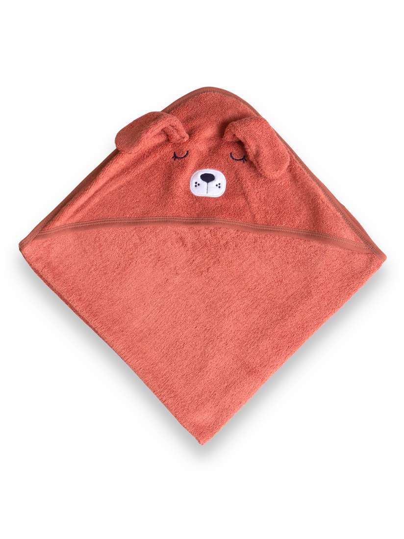 Buy cocoon care Kids Brick Red 350 GSM Sustainable Breathable Quick Dry Hooded Bath Towel Bath Towels for Unisex Kids 21477462 Myntra