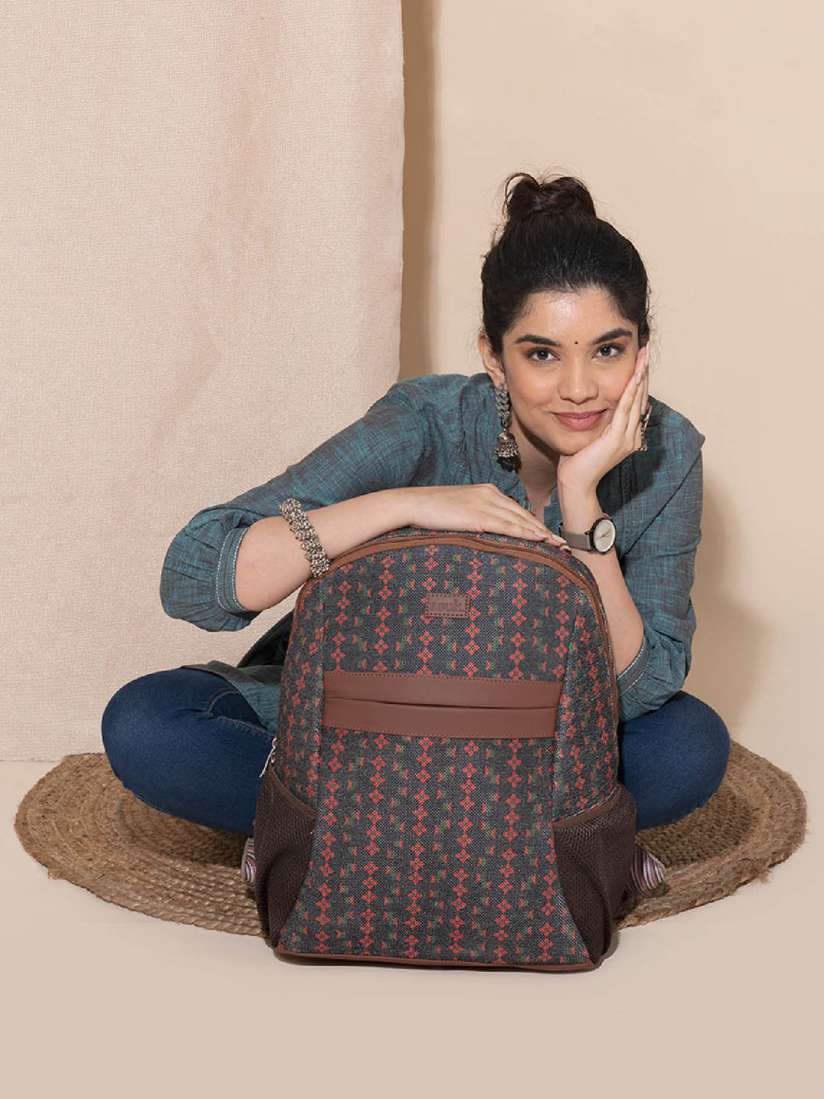 Buy ZOUK Women Black Red Graphic Backpack Backpacks for Women 21481532 Myntra