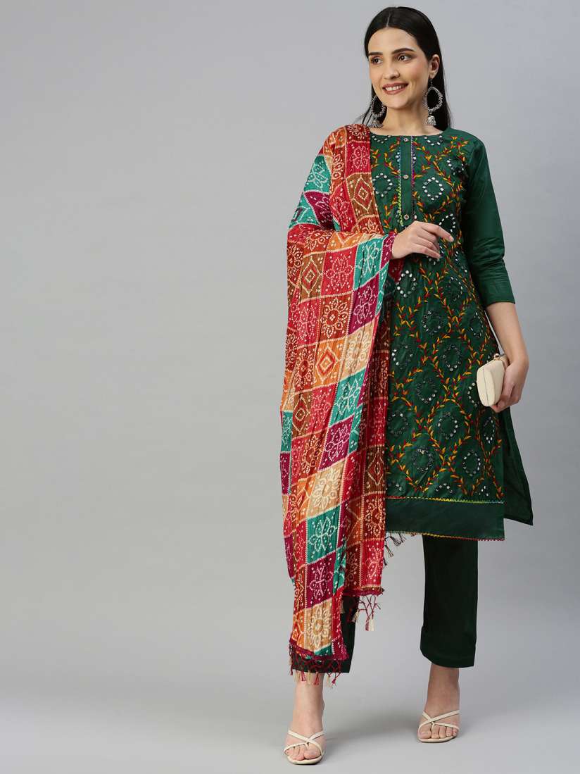 Buy KALINI Embroidered Pure Cotton Unstitched Dress Material Dress Material for Women 21484868 Myntra