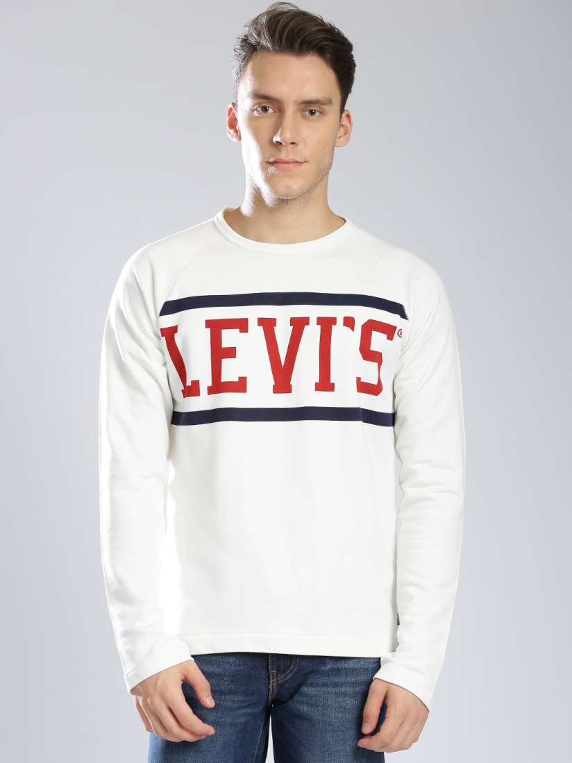 Levis white sweatshirt mens online