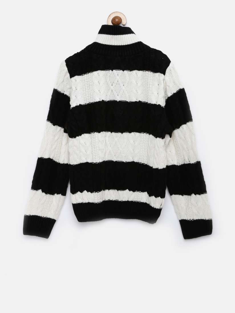 Boys black and white sweater shop