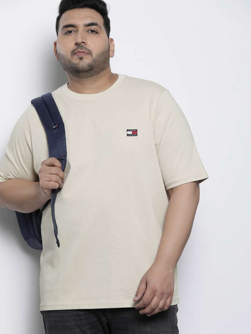 Buy Tommy Hilfiger Plus Size Solid Pure Cotton T shirt Tshirts for Men 21489068 Myntra