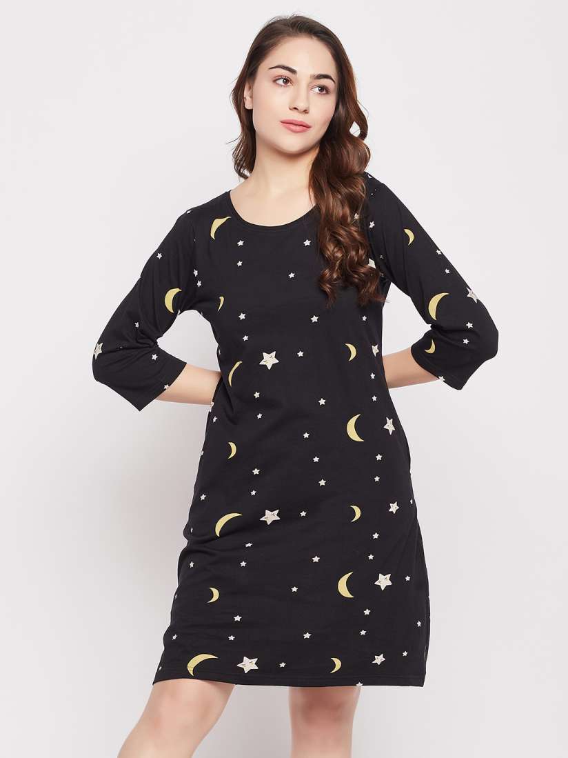Buy Clovia Fish Print Short Night Dress Nightdress for Women 21492228 Myntra