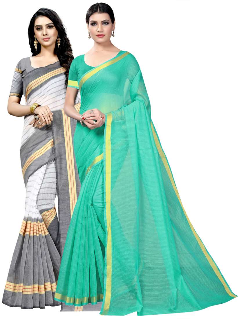 Cotton silk saree on myntra store