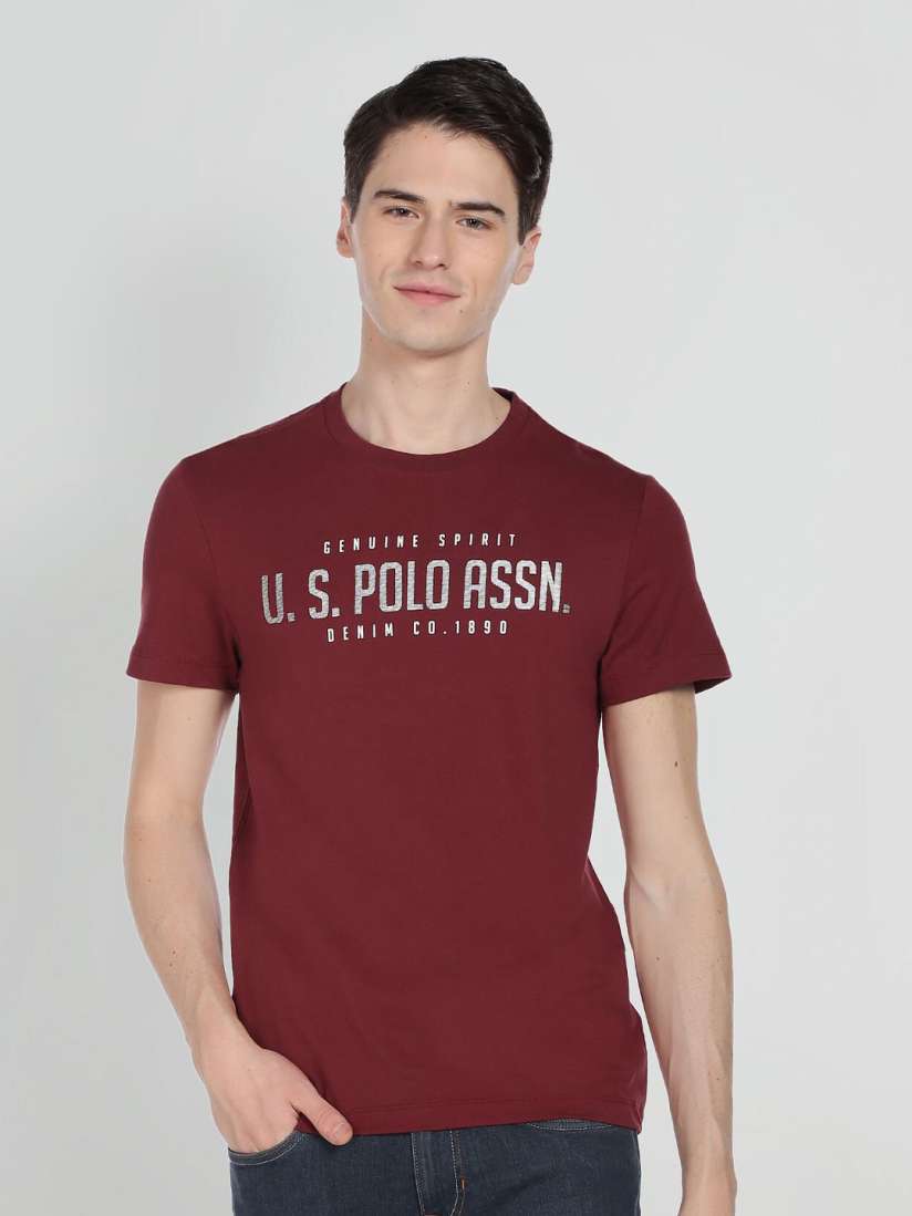 Us polo maroon t shirt on sale