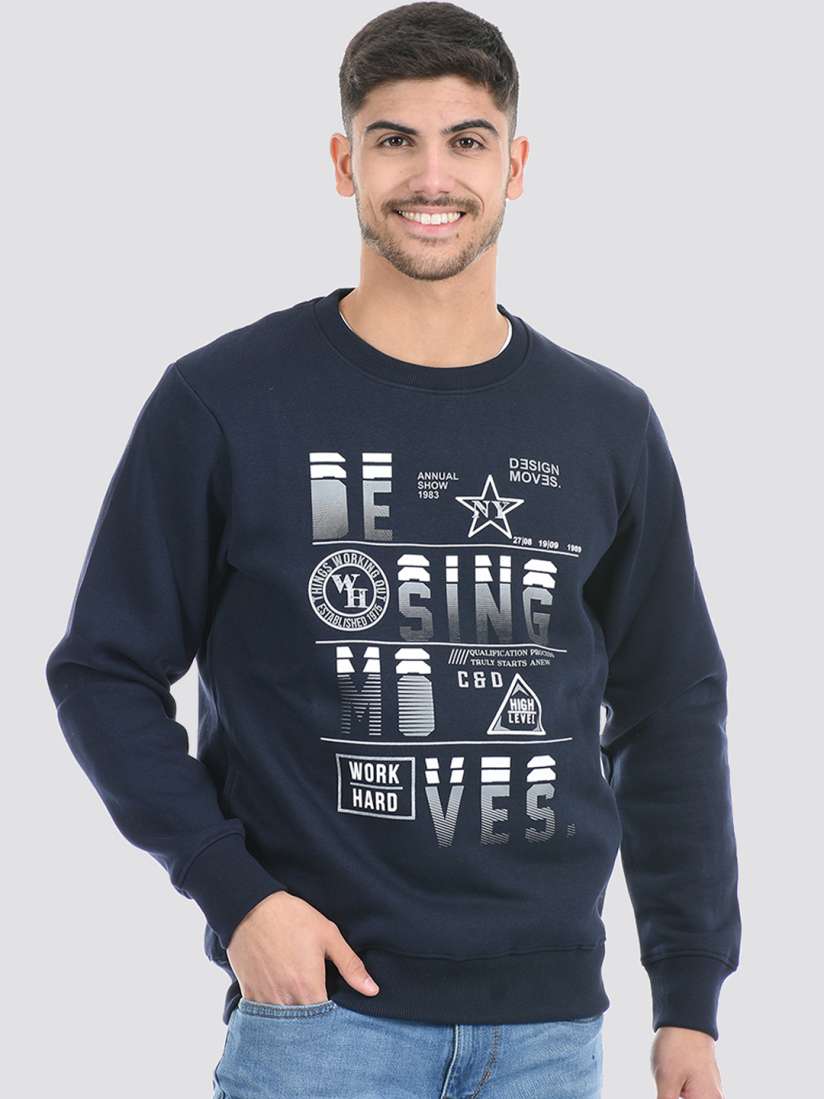 Buy Cloak Decker by Monte Carlo Men Typography Printed Pullover Cotton Sweatshirt Sweatshirts for Men 21496214 Myntra