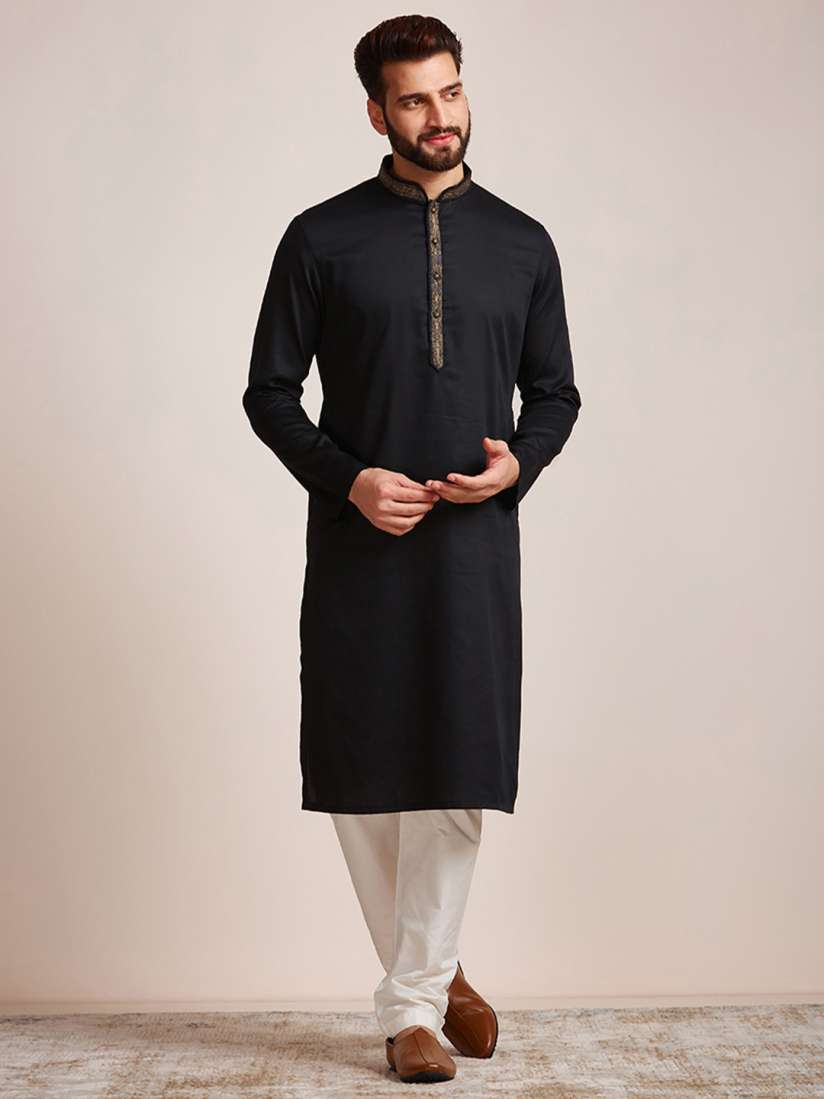 Buy Manyavar Men Pure Cotton Kurta with Pyjamas Kurta Sets for Men 21496756 Myntra