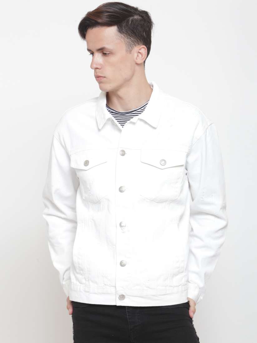 Distressed denim jacket mens forever 21 on sale
