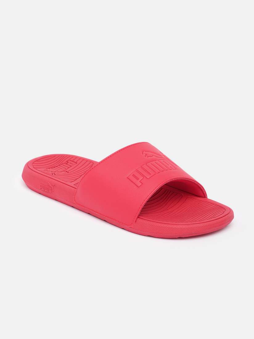 Buy Puma Unisex Red Cool Cat 2.0 Brand Logo Self Print Sliders Flip Flops for Unisex 21497396 Myntra