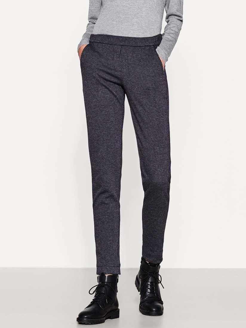 Buy ESPRIT Black Grey Patterned Treggings Jeggings for Women 2149894 Myntra