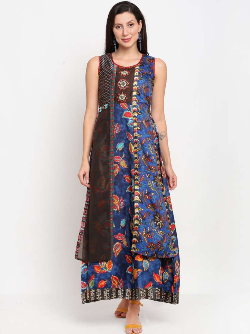 Buy Lovely Lady Ethnic Motifs Layered Ethnic Maxi Dress Ethnic Dresses for Women 21501100 Myntra