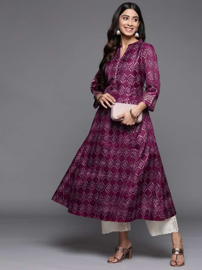 Buy Varanga Women Bandhani Printed Anarkali Kurta Kurtas for Women 21516090 Myntra